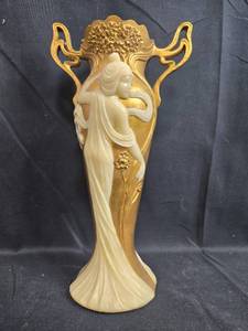 lot 114 image: Art Nouveau Style Decorative Vase with Maiden Figure