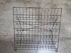 lot 173 image: Wire Literature Display Rack with Multiple Compartments