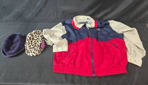 lot 203 image: Set of Members Only Mariner Jacket and 2 Fashion Hats