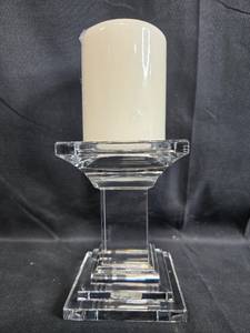 lot 230 image: Waterford Crystal Pillar Candleholder with Candle