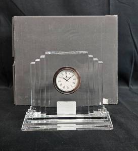 lot 235 image: Waterford Crystal Desk Clock with Seiko Movement