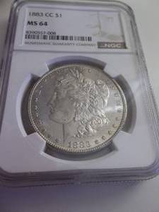 lot 9 image: 1883 CC  Morgan Silver Dollar