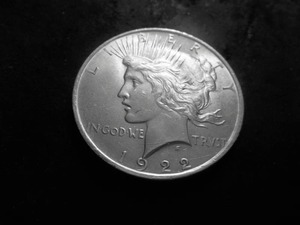 lot 22 image: 1922 Peace Silver Dollar