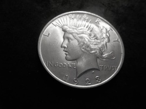 lot 25 image: 1923 Peace Silver Dollar