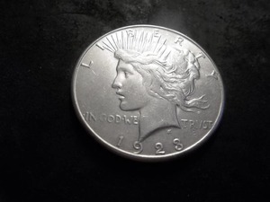lot 26 image: 1923 D Peace Silver Dollar