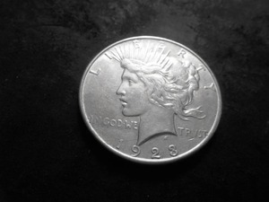 lot 27 image: 1923 S Peace Silver Dollar