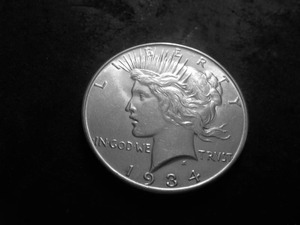 lot 35 image: 1934 Peace Silver Dollar