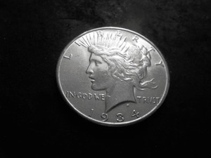 lot 37 image: 1934 S Peace Silver Dollar