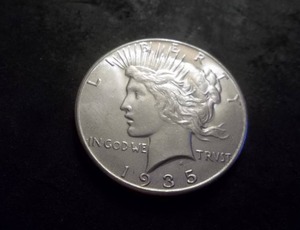 lot 39 image: 1935 S Peace Silver Dollar