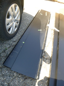 lot 1 image: 3 Pieces of Black Powdered Coated Steel ShelvingCountertop
