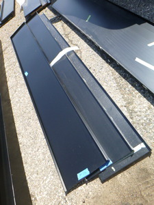 lot 2 image: 3 Pieces of Black Powdered Coated Steel ShelvingCountertop