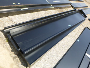 3 Pieces of Black Powdered Coated Steel Shelving/Countertop