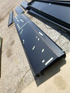 lot 4 image: 3 Pieces of Black Powdered Coated Steel ShelvingCountertop