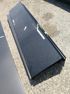 lot 5 image: 3 Pieces of Black Powdered Coated Steel ShelvingCountertop
