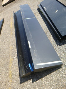 lot 6 image: 2 Pieces of Black Powdered Coated Steel ShelvingCountertop