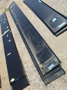 lot 8 image: 3 Pieces of Black Powdered Coated Steel ShelvingCountertop