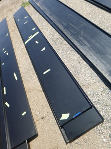 lot 9 image: 3 Pieces of Black Powdered Coated Steel ShelvingCountertop