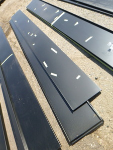 lot 10 image: 3 Pieces of Black Powdered Coated Steel ShelvingCountertop