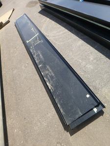 lot 13 image: 4 Pieces of Black Powdered Coated Steel ShelvingCountertop