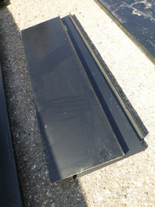 lot 15 image: 3 Pieces of Black Powdered Coated Steel ShelvingCountertop