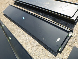 lot 17 image: 3 Pieces of Black Powdered Coated Steel ShelvingCountertop