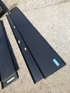 lot 18 image: 2 Pieces of Black Powdered Coated Steel ShelvingCountertop