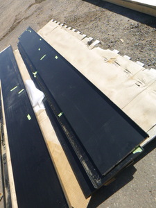 lot 19 image: 3 Pieces of Black Powdered Coated Steel ShelvingCountertop
