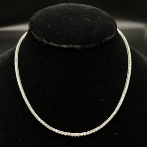 5 Carat Diamond Tennis Chain Necklace in 14k White Gold *VIDEO*