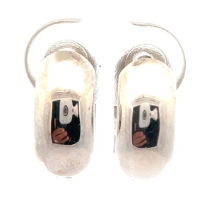 lot 45B image: Wide Huggie Hoop Earrings