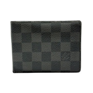 lot 35A image: Louis Vuitton Damier Graphite Canvas Bifold Wallet Pre-Owned Retail $750
