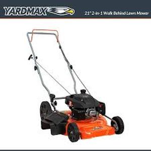 YARDMAX 21 in. 170cc 2-in-1 Gas Walk Behind Push Lawn Mower with High Rear Wheels   Customer Returns See Pictures