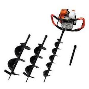 lot 56 image: 52 cc Gasoline Engine Single-Cylinder 2-Stroke Post Hole Digger with 4 in.6 in.8 in. Bits   Customer Returns See Pictures