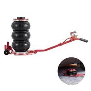 lot 57 image: SKYSHALO Air Jack, 3 Ton6600 lbs. Triple Bag Air Jack, Airbag Jack with 6-Steel Pipes, Lift up to 17.7 in. (Red)   Customer Returns See Pictures