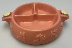 lot 6 image: Vintage 1940s MCM Hankscraft Pink Pottery Baby Food Warm