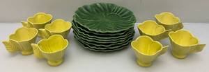 lot 30 image: Vintage 8 Pc. CERMAR Cup And Plate Set (One Cup handle Chipped)