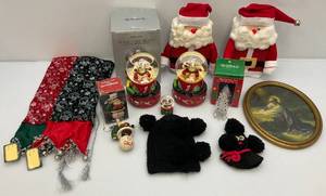 lot 61 image: Misc. Vintage Christmas Items Including Coca Cola Santa Musical Snow Globe & More (Coca-Cola Snow Globes Music Box Non-Working)