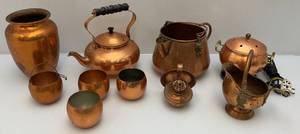 lot 66 image: Misc. Copper Items Including Tea Kettle & More