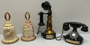 lot 82 image: Misc. Vintage Jim Beam Colllectible Decanters Including Bells & Telephones