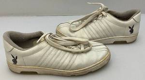 lot 102 image: Vintage Size 7 12 Mens PLAYBOY Shoes (Fabric On Tongue Flaking)