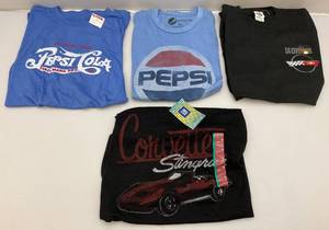 lot 107 image: Vintage Misc. Advertisement T-Shirts Including Pepsi-Cola, & More NEW WITH TAGS (Size Med )