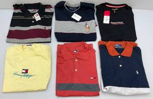 lot 109 image: Misc. Vintage Designer Shirts Including Tommy Hilfiger, Ralph Llauren & More Size Med. (Some NEW WITH TAGS)