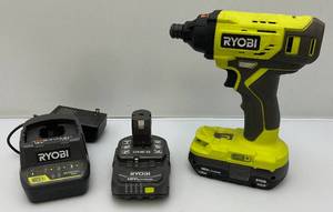lot 126 image: Ryobi One 18V Lithium Cordless Drill With Extra Battery & Charger