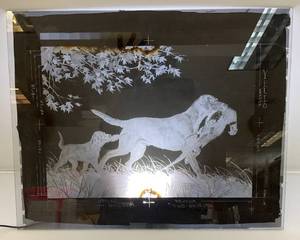 lot 141 image: 1964 Glass Negative Helping Out Dog With Pheasant 16 x 20