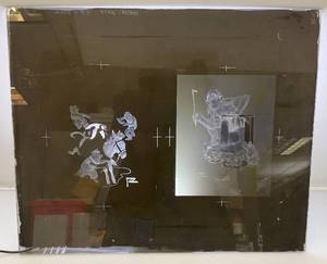lot 143 image: Vintage Glass Negative 16 x 20 Monkeys, Pigs & More Images