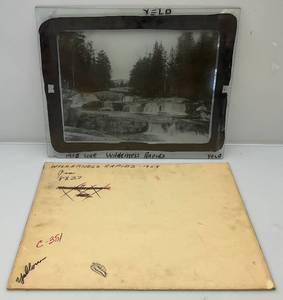 lot 147 image: 1958 Glass Negative Of Wilderness Waterfalls 16 x 20