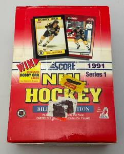 lot 194 image: 1991 Score NHL Series 1 Sealed Box