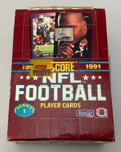 lot 196 image: 1991 Score NFL Series 1 Football Sealed Box
