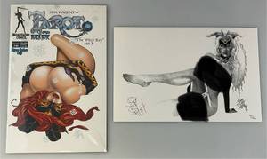lot 204 image: Jim Balents Limited Edition 4500 TAROT Witch Of The Black Rose  The Witch Key Part 3 Alternate Cover (#46)  With Artists Card Autograhed