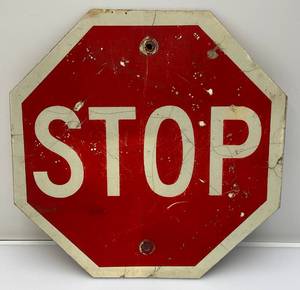 lot 235 image: Vintage 12 x 12 STOP Sign