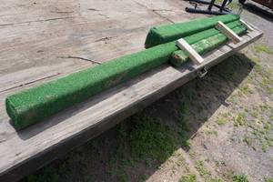 lot 1G image: Green Carpeted Balance Beams for Trailer